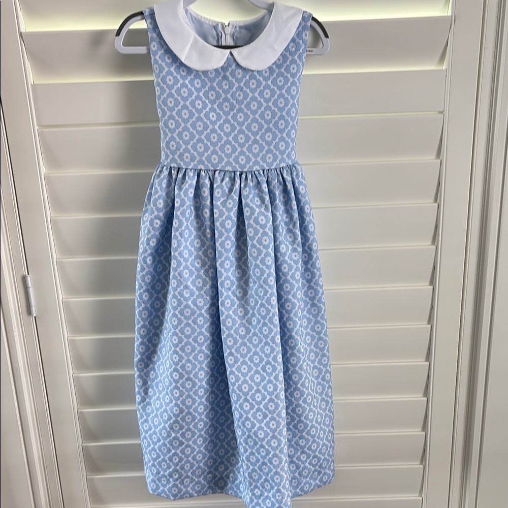 Blue Patterned Kids Dress